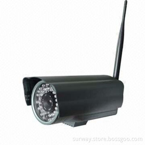 Wireless 1.0-megapixel IP Camera, Supports 2-way Audio, 36-piece LEDs for 30m with IR-cut